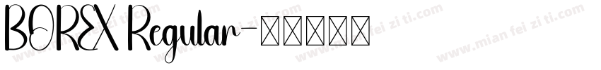 BOREX Regular字体转换
